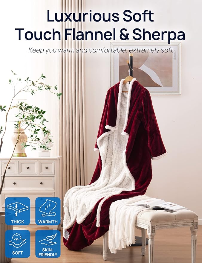 Westinghouse Christmas Electric Snuggle Throw Blankets