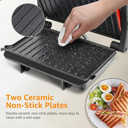 Panini Press Grill, Aigostar 1000W Sandwich Maker