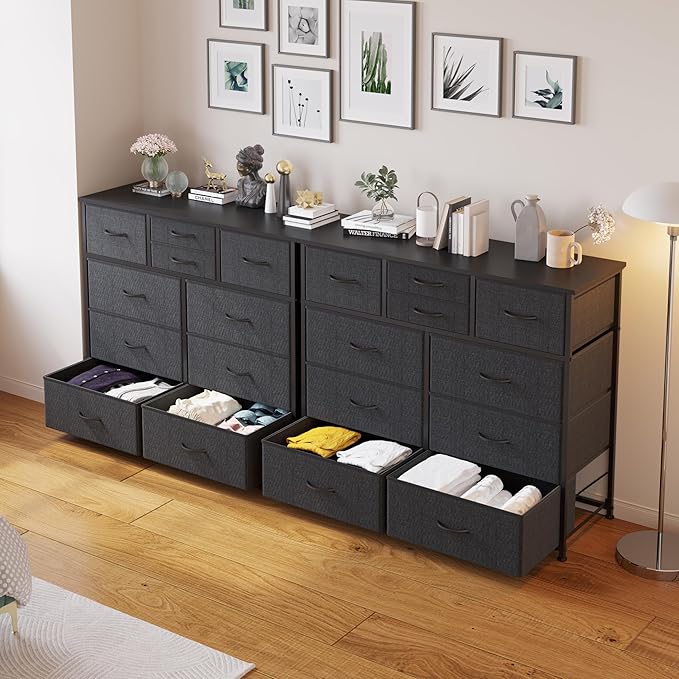 LUMTOK 10-Drawer Dresser, Fabric Storage Dressers