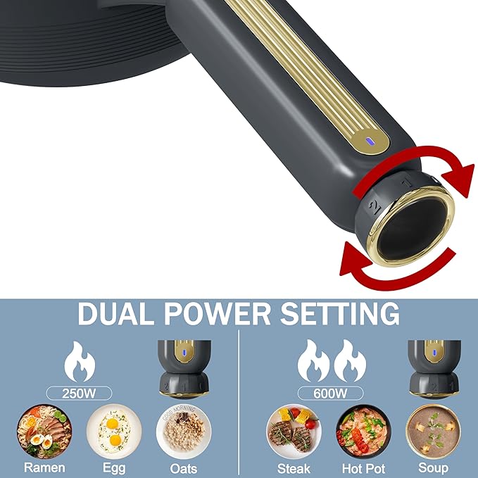 TOPWIT Hot Pot Electric with Steamer, 2L Multifunctional Electric Cooker