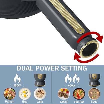 TOPWIT Hot Pot Electric with Steamer, 2L Multifunctional Electric Cooker