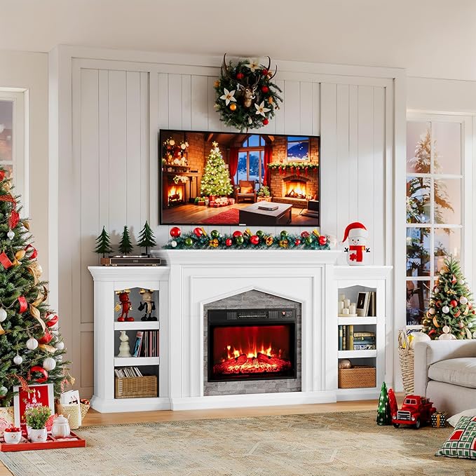 Naice 80" Electric Fireplace
