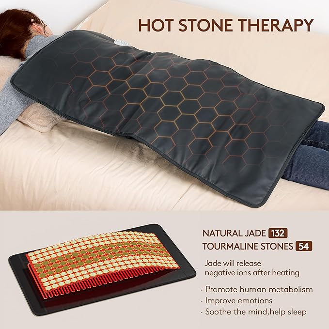 UTK Far Infrared Heating Pad for Back, 5X Deeper Pain Relief for Full Back