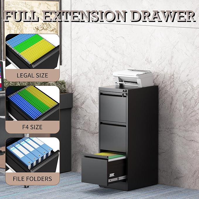 3 Drawer Vertical File Cabinet