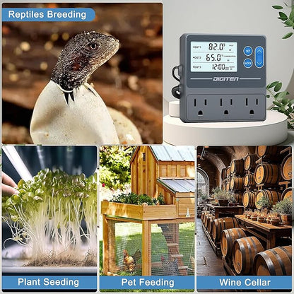 DIGITEN Reptile Temperature and Humidity Controller
