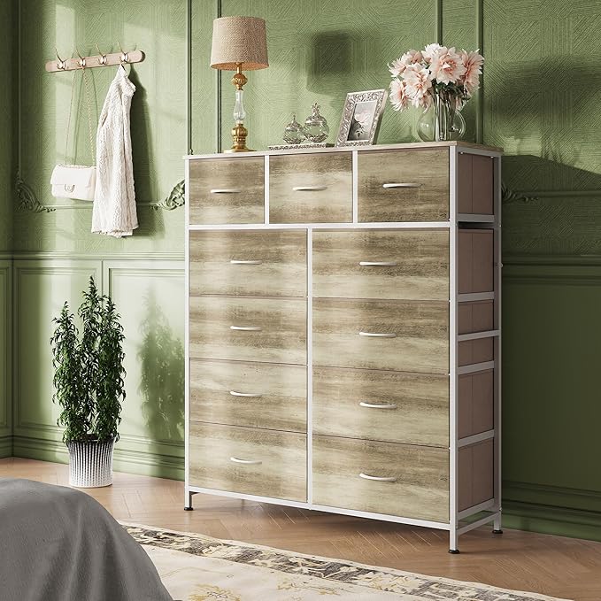 WLIVE Tall Dresser for Bedroom, Fabric Dressers Storage Tower, Dresser & Chest