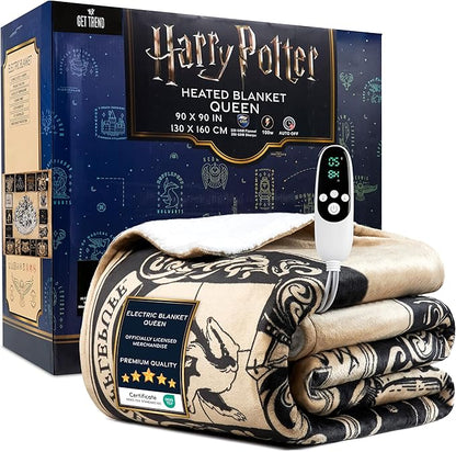 Harry Potter Gifts Heated Blanket Electric, Queen Size Luxurious Fleece