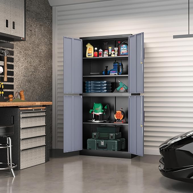 MIIIKO Metal Garage Storage Cabinet