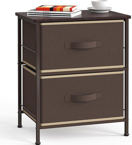 SIMPLE HOUSEWARE 2 Tier Night Stands Dresser