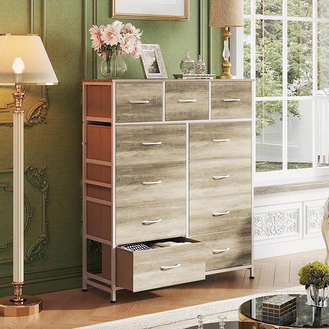 WLIVE Tall Dresser for Bedroom, Fabric Dressers Storage Tower, Dresser & Chest