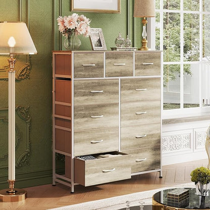 WLIVE Tall Dresser for Bedroom, Fabric Dressers Storage Tower, Dresser & Chest