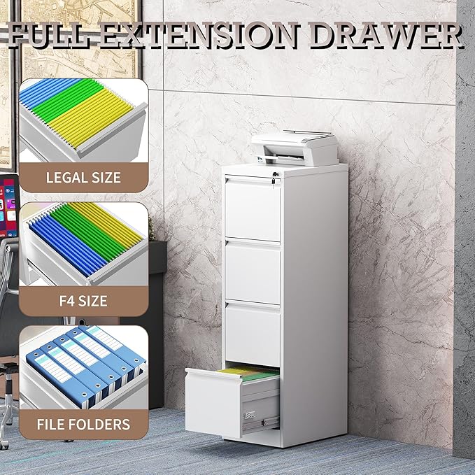 File Cabinet, 4 Drawer File Cabinet