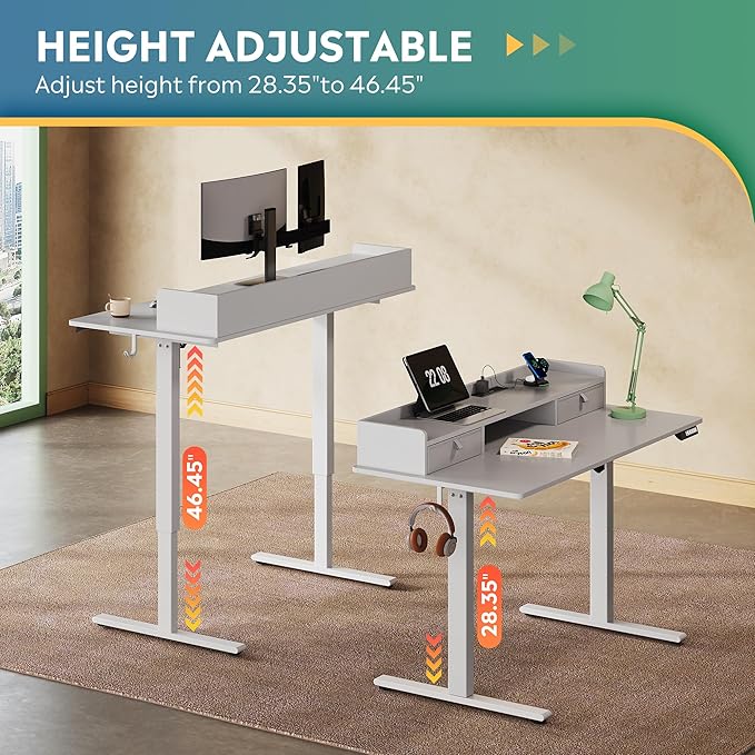 DEVAISE 48×24 Inch Electric Standing Desk