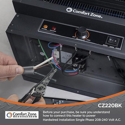 Comfort Zone Hard-Wired Ceiling Mount Garage Electric Space Heater, Fan-Forced