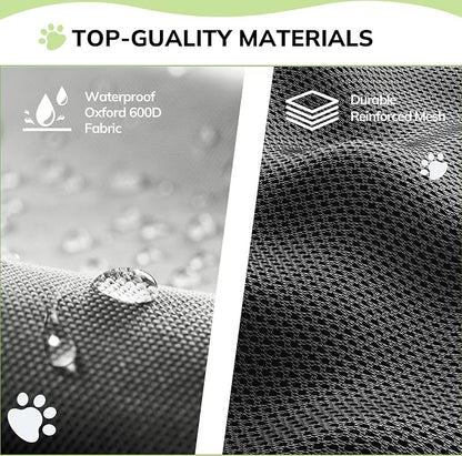 Morpilot 28-inch Portable Collapsible Dog Crate for Dogs up to 40lbs | Travel Dog Crate Soft-Sided for Small Medium Dogs, with Foldable Bowl, Shoulder Strap & Storage Pockets, Grey
