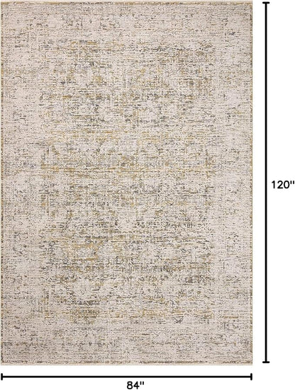 Loloi Amber Lewis Alie Collection ALE-05 Gold/Beige 7'-10'' x 10', .13'' Pile Height, Area Rug
