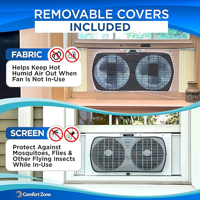 Comfort Zone Twin Window Fan