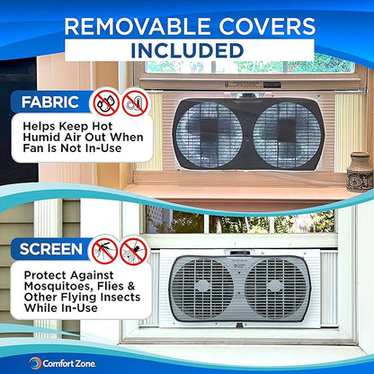 Comfort Zone Twin Window Fan