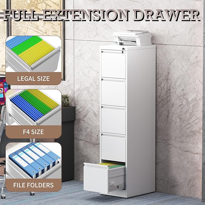 5 Drawer Vertical File Cabinet