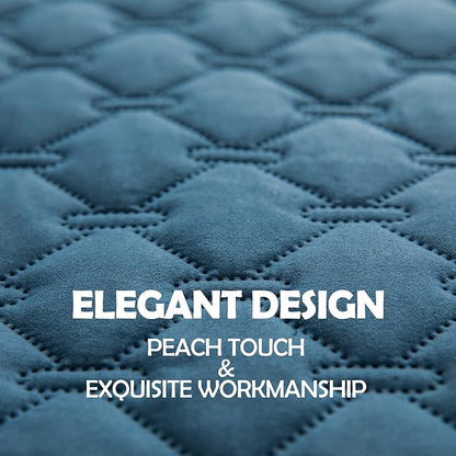 gogobunny Waterproof Dog Blankets for Large Dogs, Pet Bed Cover Breathable | Washable Pee Pads, Quilted Throw Blanket, Furniture Protector for Couch Sofa Bed Car, 82x82 Inch Dark Blue