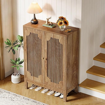 Tribesigns Shoe Cabinet with Doors, 5-Tier Shoe Storage Cabinet with Adjustable