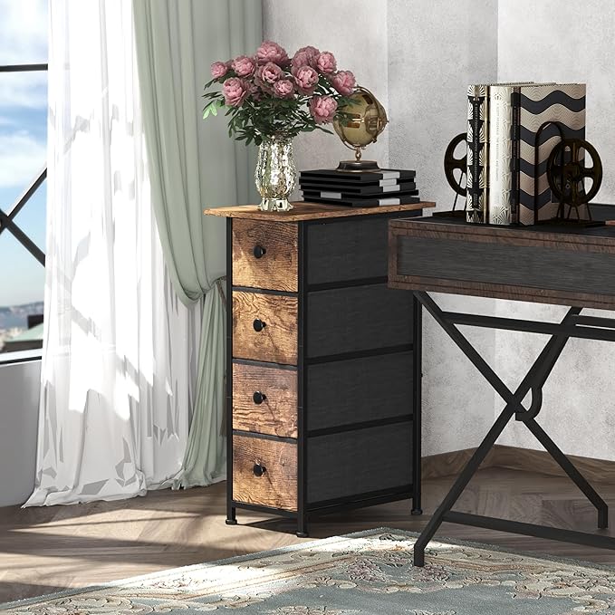 GiftGo Narrow Dresser Vertical Slim Dresser Chest of Drawers Skinny Storage