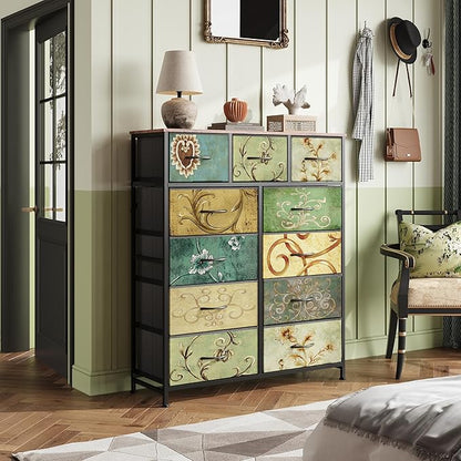 WLIVE Tall Dresser for Bedroom, Fabric Dresser Storage Tower, Chest of Drawers