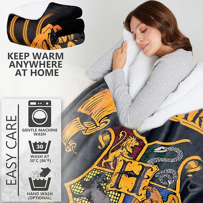 Harry Potter Gifts Heated Blanket Electric, King Size Luxurious Soft Fleece