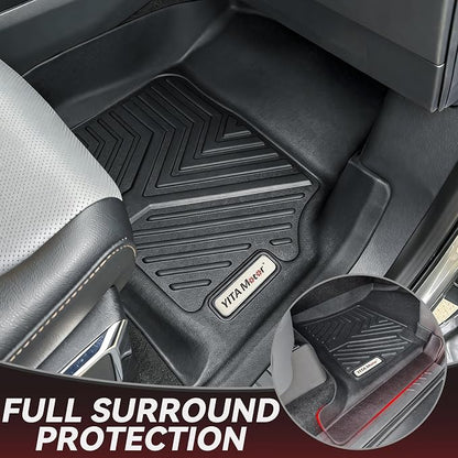 YITAMOTOR Floor Mats & Cargo Liner Fit for Mazda CX-5 2017-2021, TPE All Weather Custom Fit Floor Liners for Mazda CX5, 1st & 2nd Row and Trunk Liner Car Mats Set Accessories, Black
