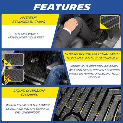 Michelin Vehicle Mats, Premier Series All-Weather TPE Custom Fit Liner for Honda CR-V Gasoline & Hybrid & e:FCEV 2023-2026 Floor Mats (4 Piece)