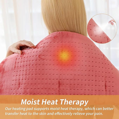 Massaging Weighted Heating Pad for Back Pain Relief, Heating Pads for Neck