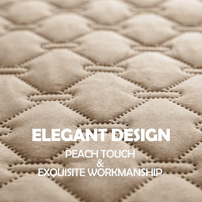 gogobunny 3X Stronger Waterproof Pet Blanket, Scratch Proof Furniture Protector for Dogs Cats, Reversible Cover 32x53 Inch, Dark Beige
