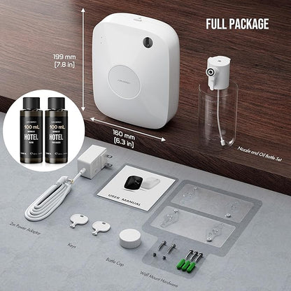 Smart Waterless Essential Oil Diffuser Hotel Scent Starter Kit, 400mL Capacity