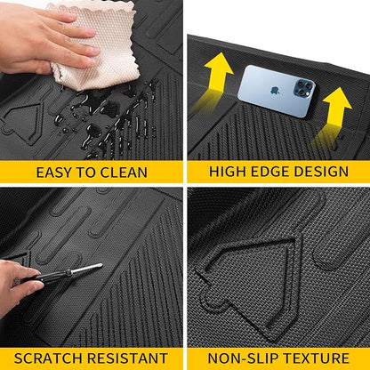 Cargo Mat Compatible with 2021 2022 2023 2024 2025 2026 Ford Bronco Trunk Mat All-Weather TPE Rear Trunk Tray Cargo Liner for Ford Bronco Accessories 4 Doors (Not Compatible with Bronco Sport)