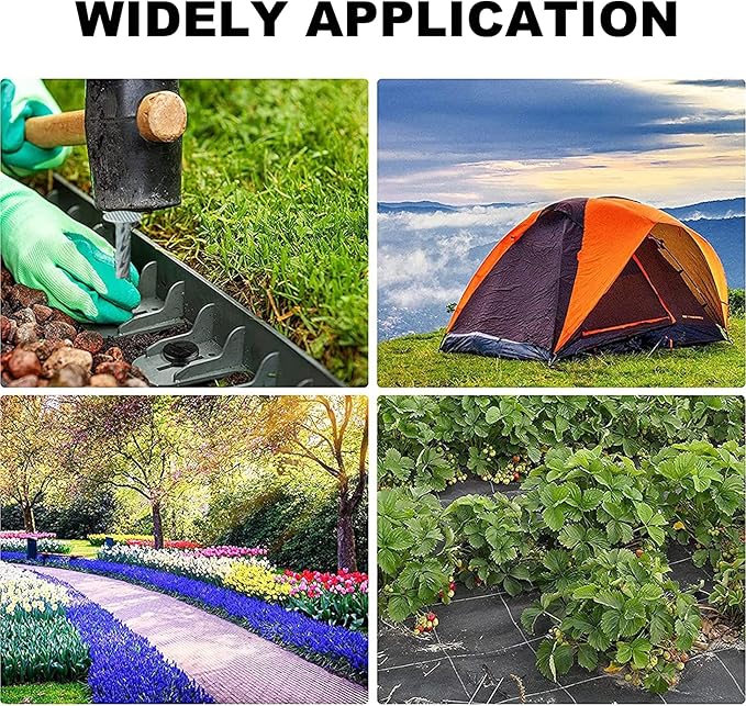 10 Inch Landscape Stakes Galvanized Metal Landscape Edging Anchoring Spikes Stakes, Camping Stakes Tent Pegs for Artificial Turf, Paver Edging, Weed Barrier, House Construction, Carpentry (15)