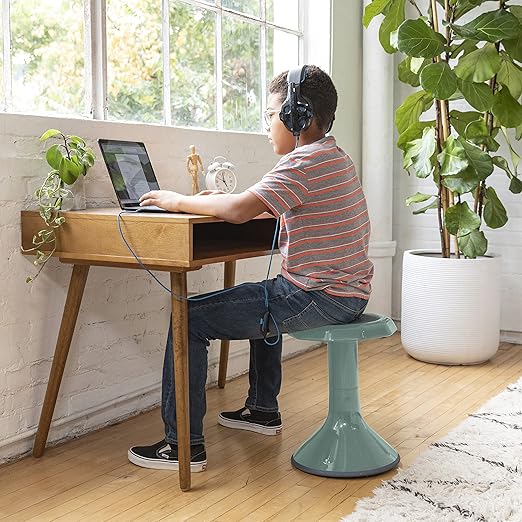 ECR4Kids ACE Active Core Engagement Wobble Stool, 18-Inch Seat Height, Flexible Seating, Seafoam