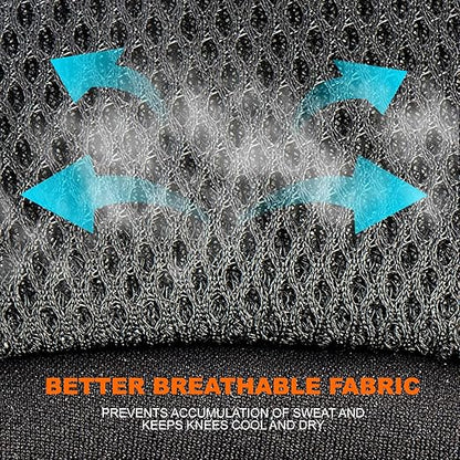 AMPAS Construction Knee Pads for Men and Women for Cleaning Floors Roofing Gardening,Heavy Duty Support Knee pads with Gel and Thick Foam Cushion and Improved Adjustable Thigh and Shin Straps