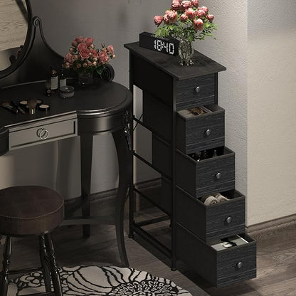 GiftGo Narrow Dresser Vertical Slim Dresser Chest of Drawers Skinny Storage