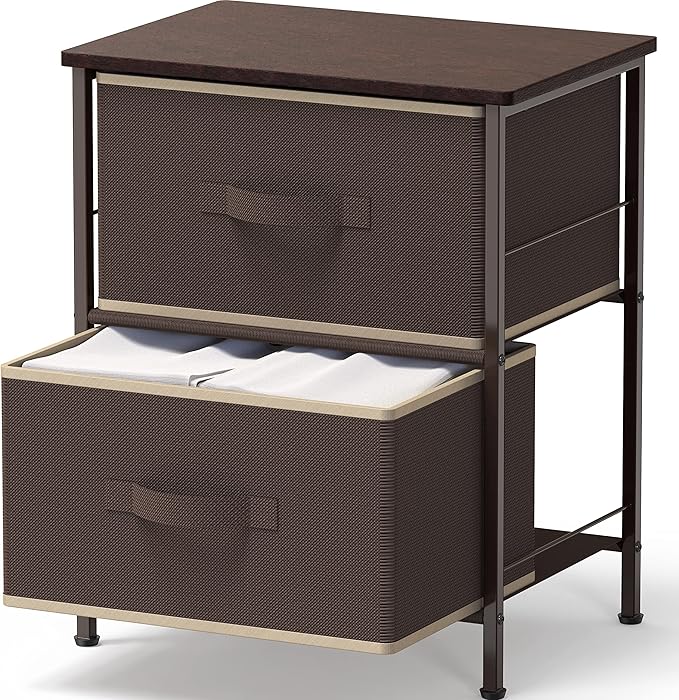 SIMPLE HOUSEWARE 2 Tier Night Stands Dresser