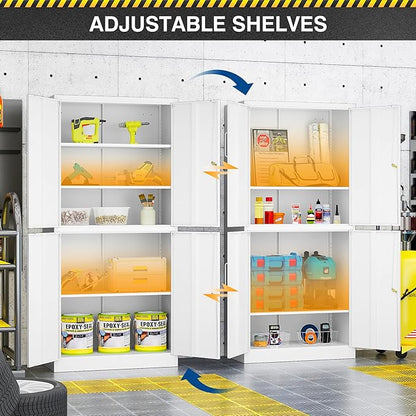71” Metal Storage Lockable Heavy Duty File Cabinet Garage Tool Cabinets