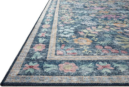 Loloi Rifle Paper Co. Maison Collection MAO-06 Blue/Multi 2'-6" x 12'-0", .19" Pile Height, Runner Rug