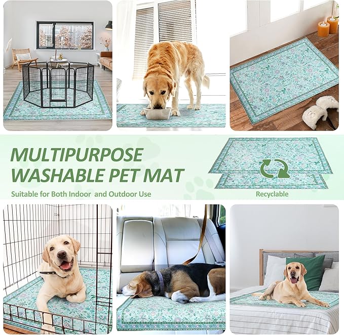 Washable Pee Pad for Dogs, 2 Pack Large Reusable Puppy Pads, 36"x36" | Super Absorbent, WaterProof & LeakProof, Non-Slip Bottom, Machine Washable, For Floors, Couches, Crates, Playpen, Cars