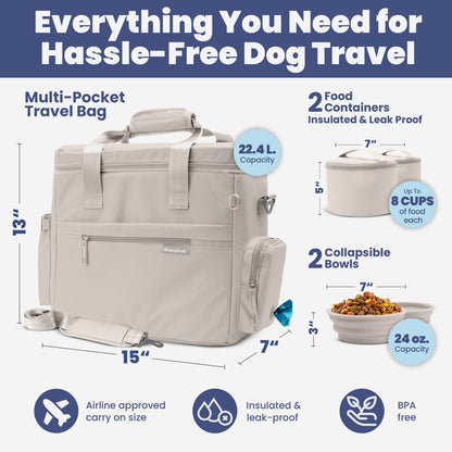 The Original Doggy Bag™ Dog Travel Bag for Supplies