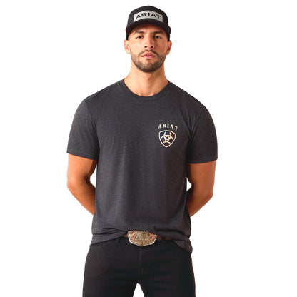 Ariat Mens Short Sleeve Shirt, American Bison Western Tee