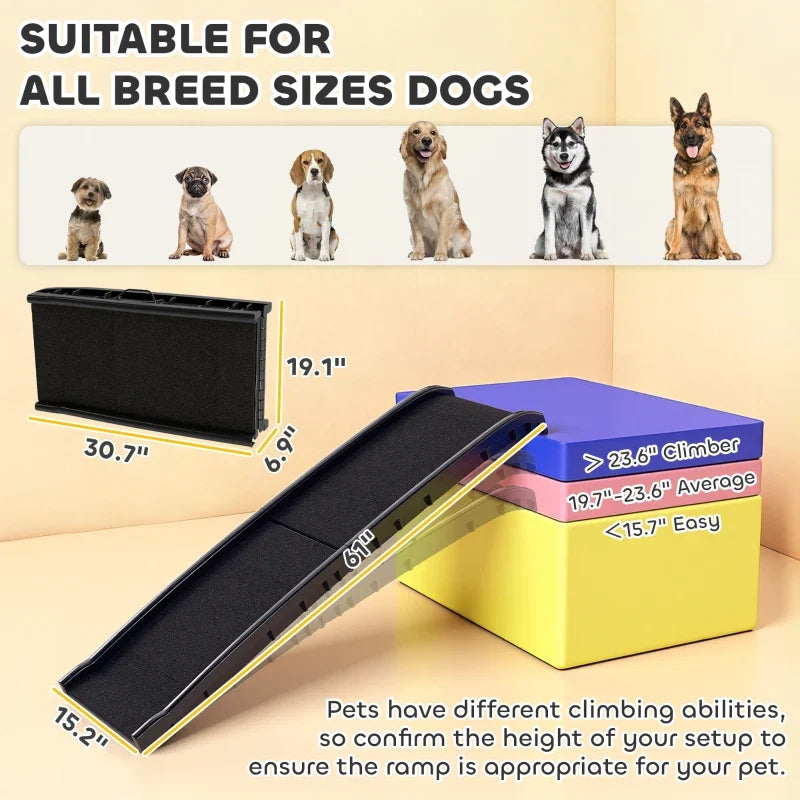 Pet Ramp,Pet Gentle Slope Ramp,Foldable Dog Car Ramp