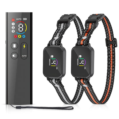 1Pc 2 In 1 Dog Shock And Bark Collar Dog Training Collar With Remote Rechargeable IP68 Waterproof With 3 Channels For Medium And Small Dogs