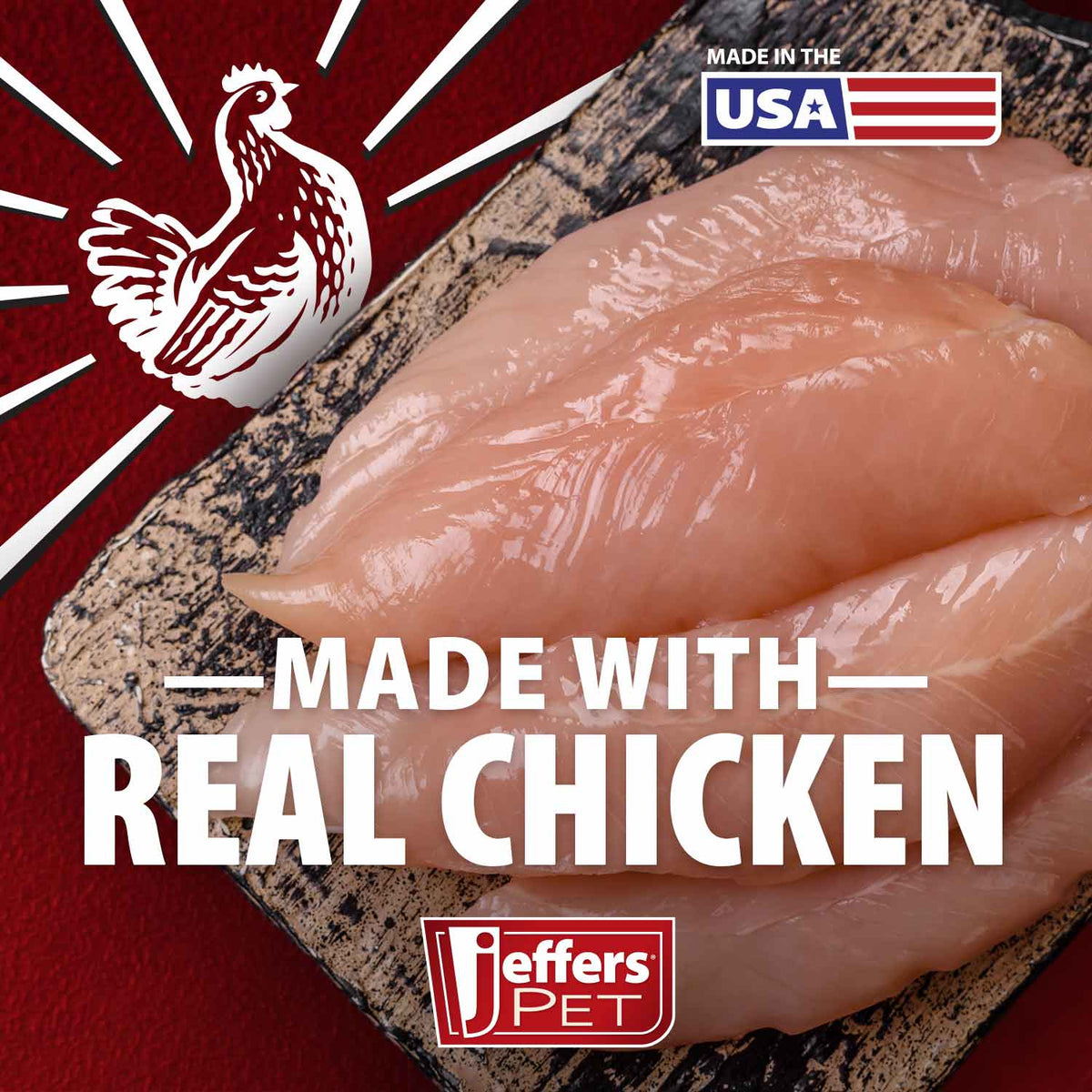 Jeffers Chicken Jerky Healthy Dog Treats, 24 oz - 100% Natural, Grain-free, Gluten-free, Made in USA