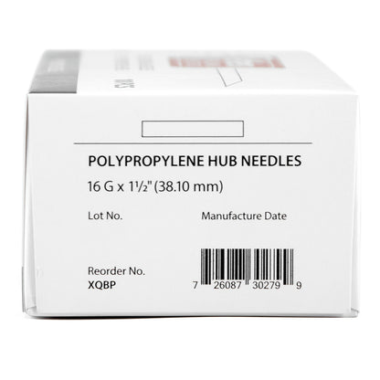 Jeffers Poly Hub Hypodermic Needles for Veterinary Use, Box of 100