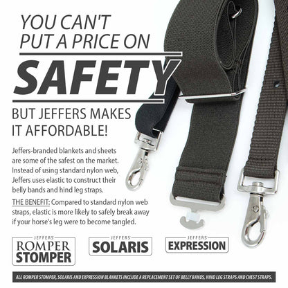 Jeffers Expression 1200 Denier Standard Neck Turnout Horse Blanket, 240 Gram